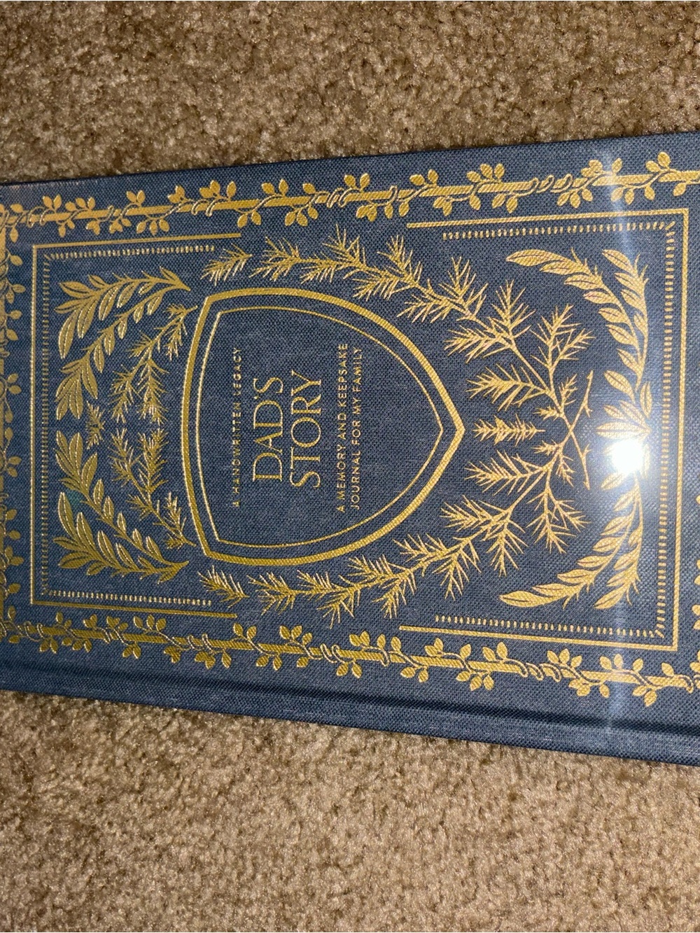 Kori Hardcover Memory Journal in Navy and Gold